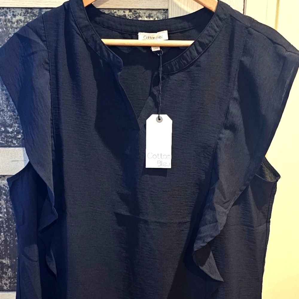 NWT Cotton Bleu Black shirt